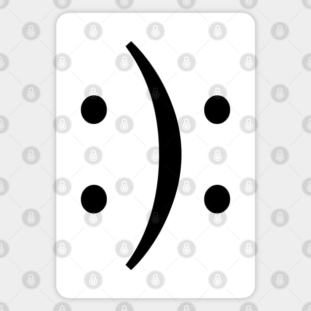 bipolar symbol black text Magnet by Karma Chameleon